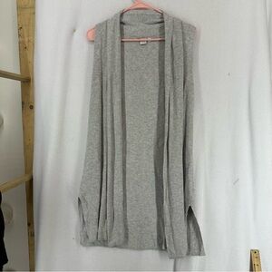 Twik Sleeveless Long Cardigan Womens Petite Small Grey